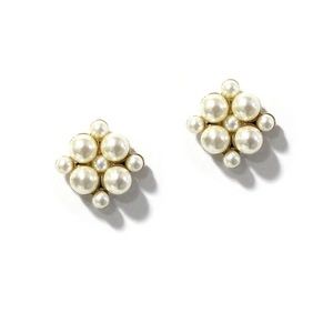 Ti Adoro Jewelry. Minnie Stud Earrings (12864). Gold. Pearl.